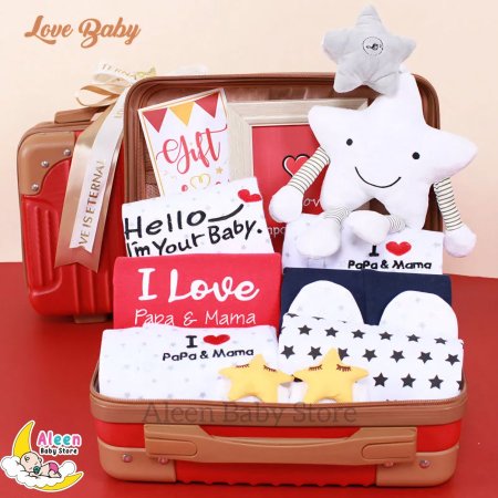 شنطة i love papa & mama